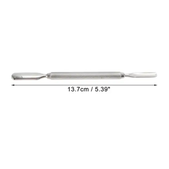 Unique Bargains Multi-function Cuticle Pusher 5.39" Length Silver Tone 1 Pc image {3}