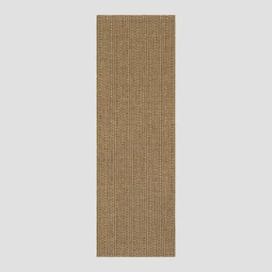 Basketweave Outdoor Rug Hickory - Smith & Hawken image {6}