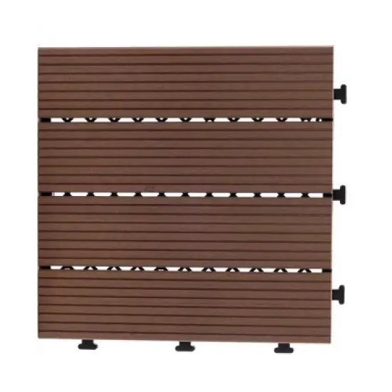 Courtyard Casual WPC Brown Decking Tile, 9 pc Set image {8}
