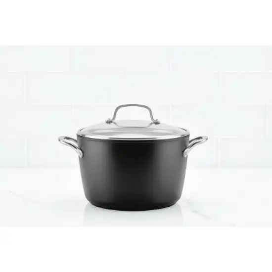 KitchenAid Hard-Anodized Induction 8qt Nonstick Stockpot with Lid image {6}