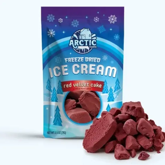 Arctic Farms Freeze Dried Ice Cream That Does Not Melt (Bits) (Red Velvet Cake) image {7}
