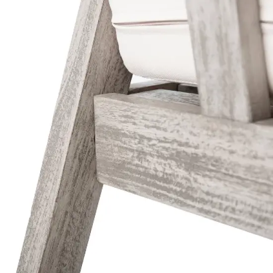 Christopher Knight Home Ursa Outdoor Patio Club Chairs Acacia Wood Gray image {8}