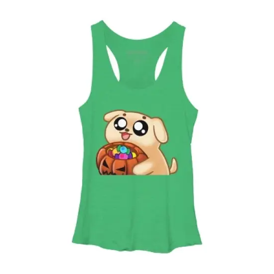Women's Design By Humans Halloween Candy Pup By Puppers Racerback Tank Top image {11}