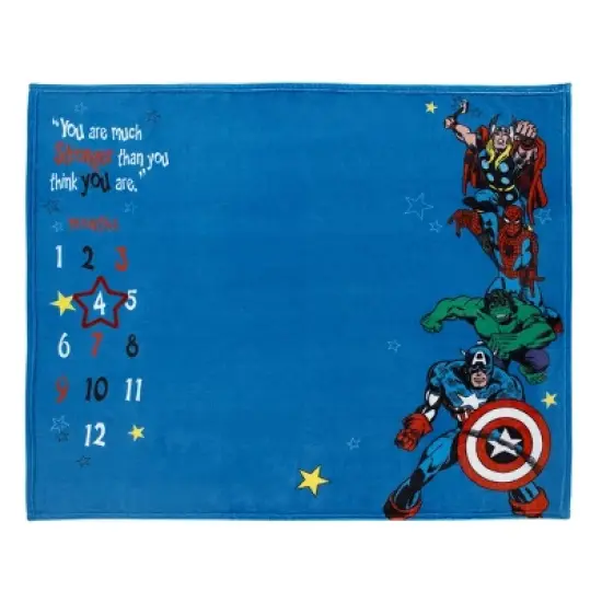Marvel Comics Super Soft Milestone Baby Blanket image {1}