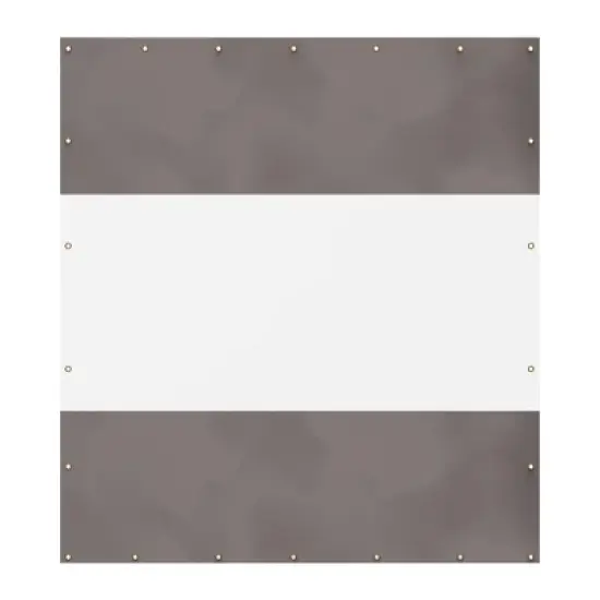 DOMETOUR Heavy Duty Outdoor Clear Waterproof PVC Curtain, Weather Resistant & Tearproof for Patio/Gazebo/Pergola, 8'H x 7'W, Gray image {1}