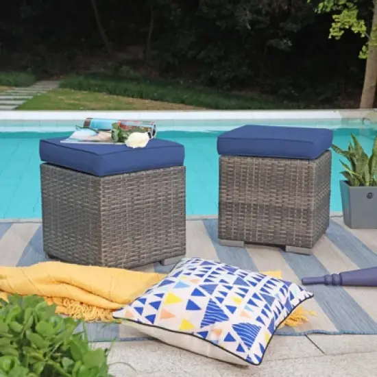 Sunsitt 2pc Outdoor Ottoman image {2}