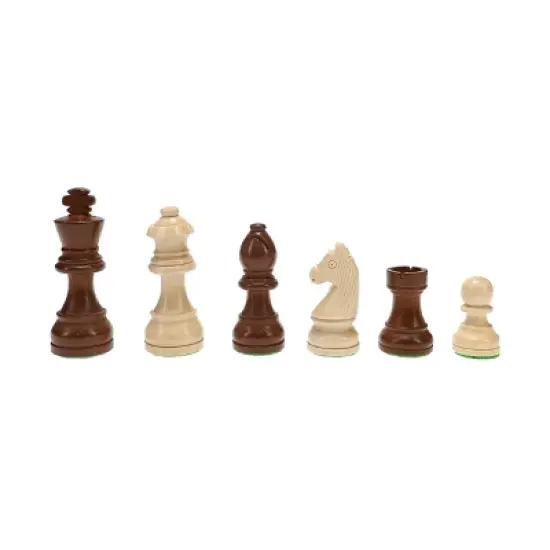 WE Games French Staunton Wood Chess & Checkers Set, 15 inch Board with Storage image {4}