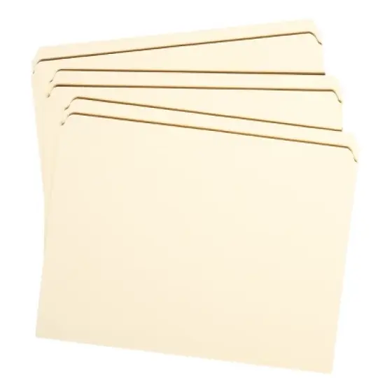 Smead File Folder, Reinforced Straight-Cut Tab, Letter Size, Manila, 100 Per Box (10310) image {3}
