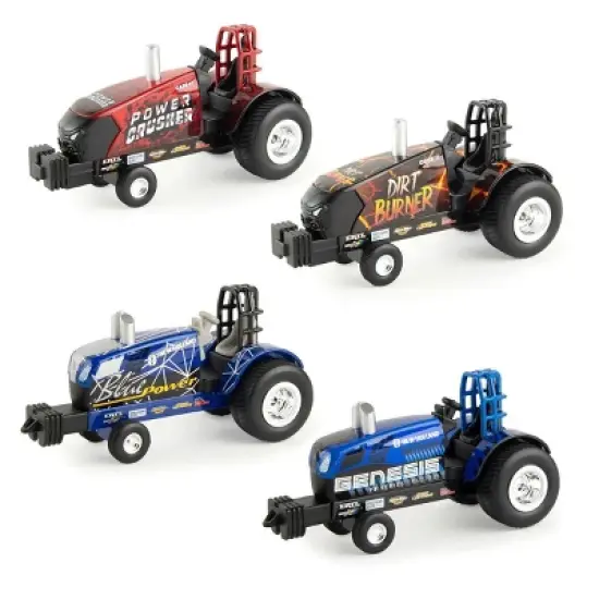 ERTL Set of 4 ~ Case IH & New Holland Die-cast Pulling Tractors, 47400-SET image {1}
