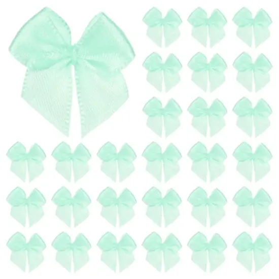 Unique Bargains Polyester Craft Satin Decorative Ribbon Bow 1x1 Inch 50 Pcs image {14}