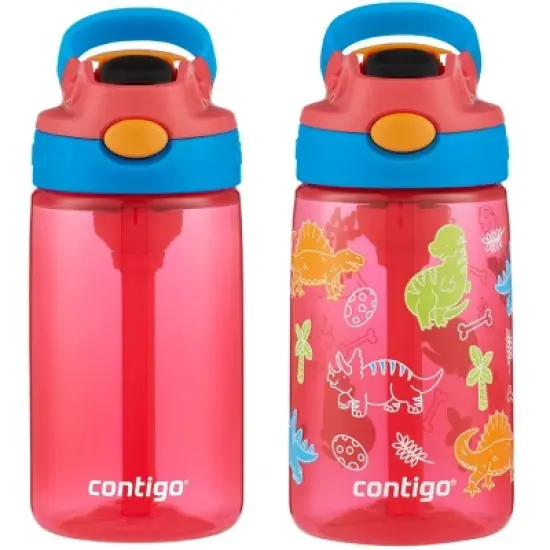 Contigo 14 oz. Kid's Plastic Water Bottle with Redesigned Autospout Straw 2-Pack image {4}