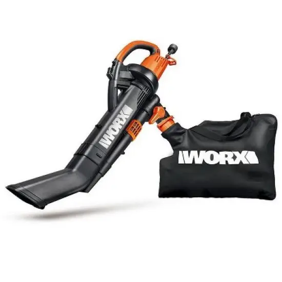Worx WG509 12 Amp TRIVAC 3-in-1 Electric Leaf Blower with All Metal Mulching System image {1}