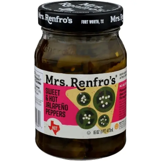 Mrs Renfro's Sweet and Hot Jalapeno Peppers - Case of 6 - 16 oz image {1}