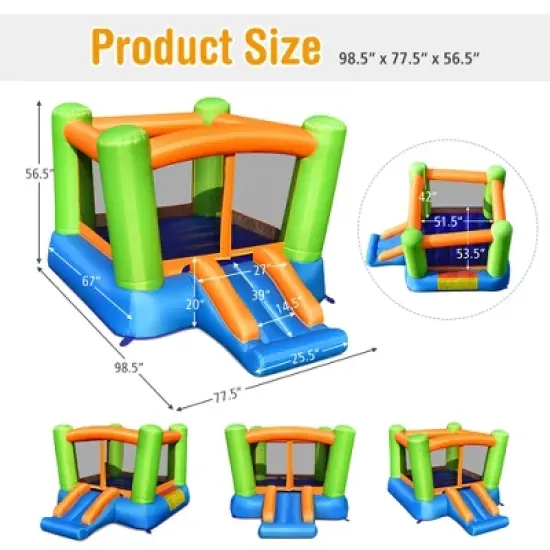 Costway Inflatable Bounce House Kids Jumping Playhouse Indoor & Outdoor Without Blower image {1}
