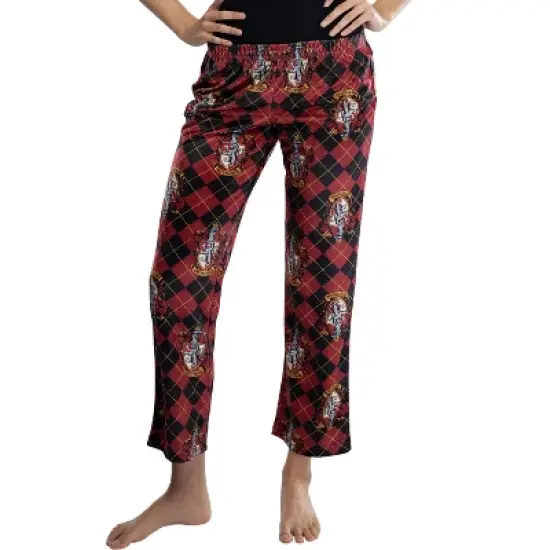 Harry Potter Juniors Hogwarts Houses Crest Cropped Lounge Pants Pajamas image {3}