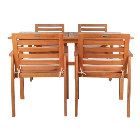 5pc Venly Dining Set Natural/Beige - Safavieh image {3}