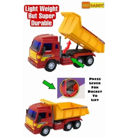 Big-Daddy Meduim Duty Friction Powered Construction Dump Truck with Dump Lever image {3}