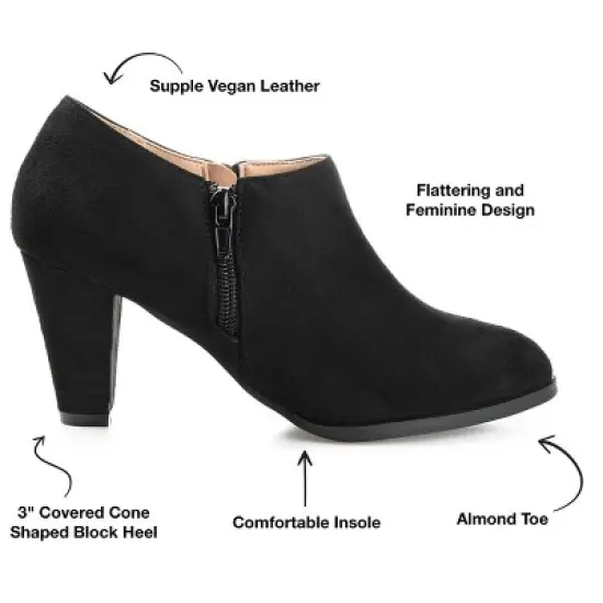 Journee Collection Womens Sanzi Comfort Insole Inside Zip Block Heel Booties image {7}