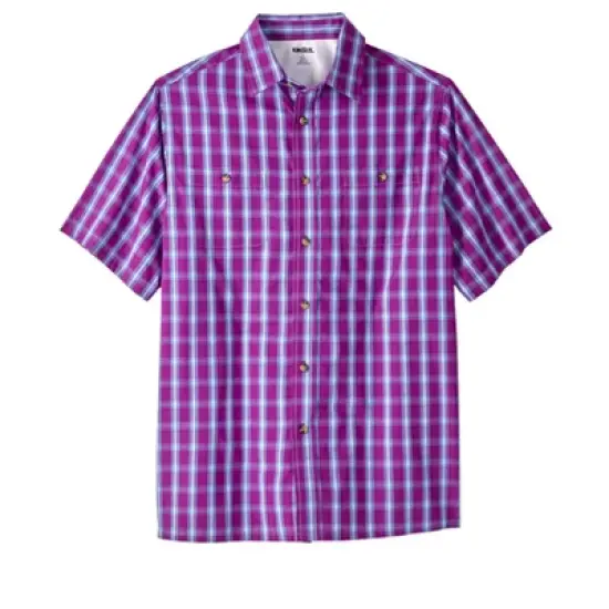 KingSize Men's Big & Tall Short-Sleeve Plaid Sport Shirt image {21}