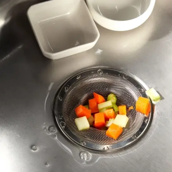 Juvale Juvale 4-Pack Stainless Steel Kitchen Sink Drain Strainer, Mesh Screen Drainer and Hair Catcher (4.3", 2.8" and 2.1") image {1}