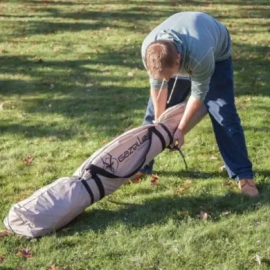 Gazelle GG501DS Pop Up, Portable, Waterproof, UV-Resistant 4-Person Camping and Outdoors Gazebo Day Tent with Mesh Windows, Desert Sand image {3}