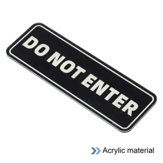 Unique Bargains Acrylic Self-Adhesive Decor Business Do Not Enter Sign image {2}