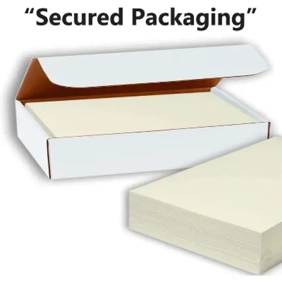 Hamilco Blank Index Cards 5 x 8 Card Stock 80lb Cover Cream Cardstock Paper - 100 Pack image {3}