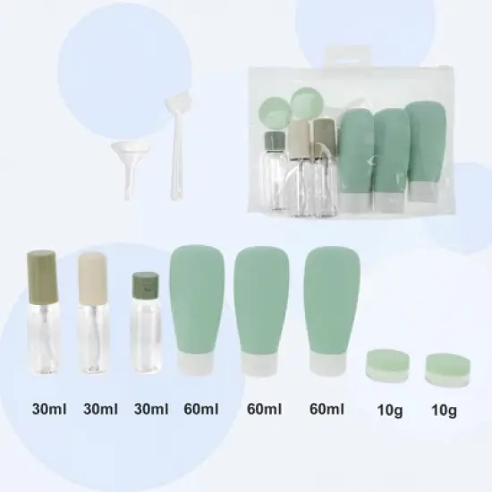 Unique Bargains Portable Travel Container Set 8 Pcs image {1}