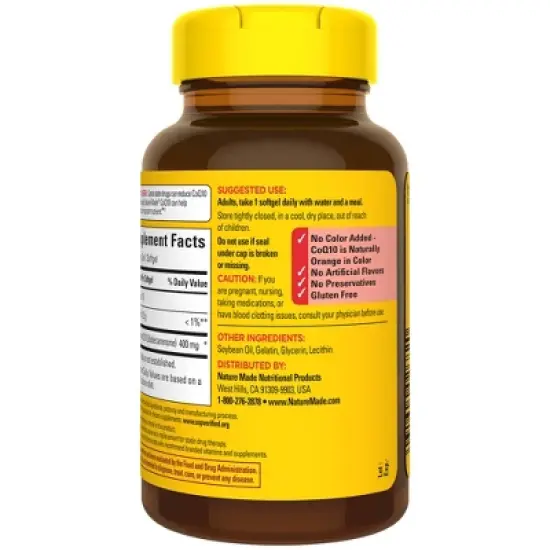 Nature Made CoQ10 400mg Softgels for Heart Health Support - 40ct image {9}