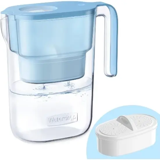 Waterdrop Water Filter Pitcher with 1 Filter, 5X Times Lifetime,Elfin, Blue image {8}