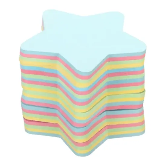 Unique Bargains Star Shape Bright Colorful Sticky Notes 100 Sheets/Pad image {7}
