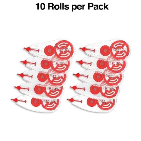 Staples Topwinder Correction Tape 10/Pack (51666) image {6}