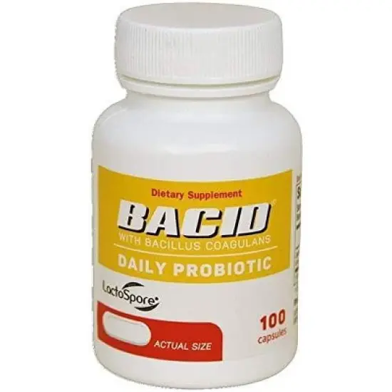 Bacid Daily Probiotic Capsules with Bacillus Coagulans Dietary Supplement 100 ct image {1}