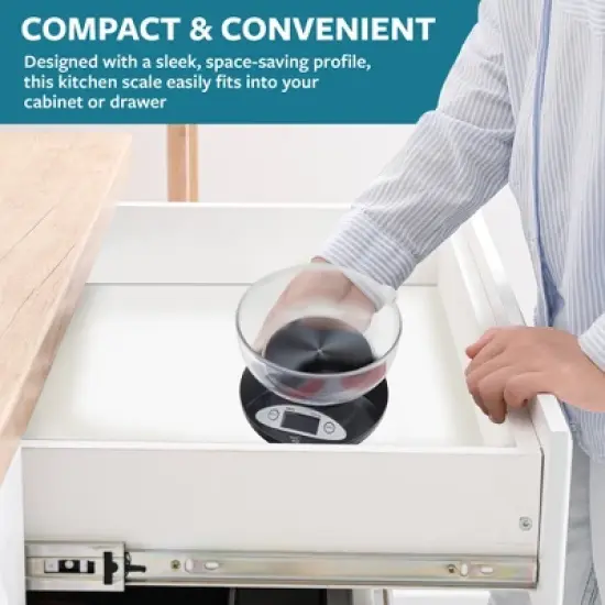 Smart Weigh Digital Scale with Removable Bowl - 11lbs image {2}