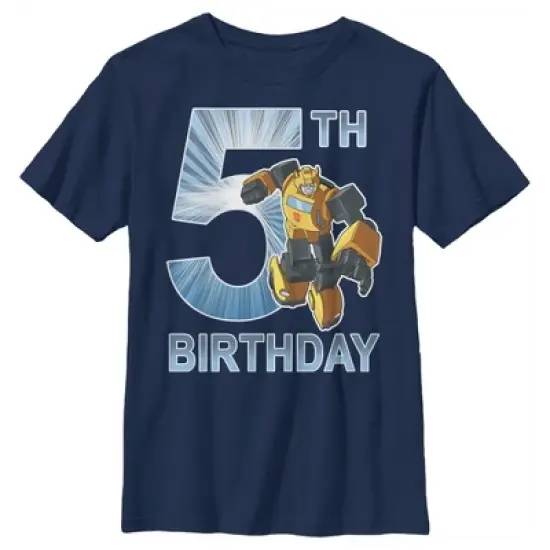 Boy's Transformers Bumblebee 5th Birthday T-Shirt image {3}