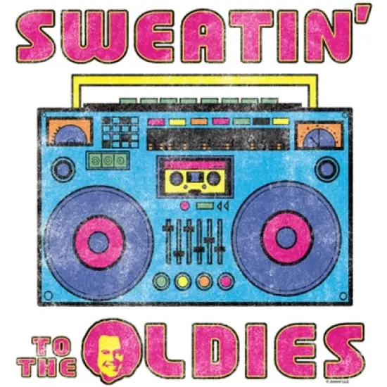 Women's Richard Simmons Sweatin' to the Oldies Boombox Logo T-Shirt image {1}