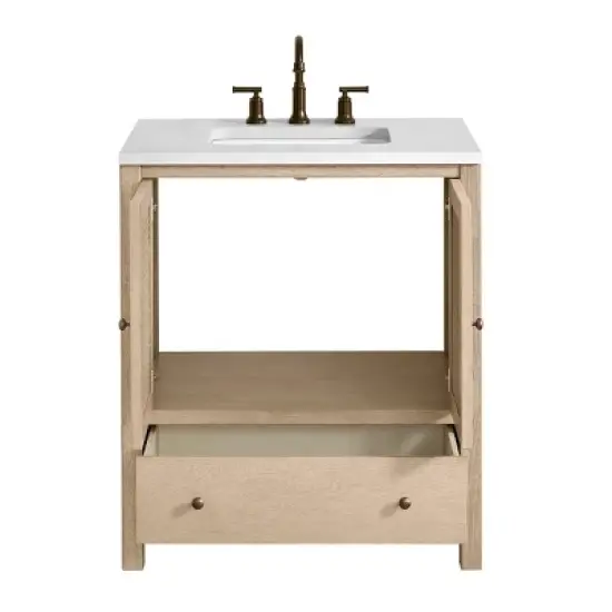 Alaterre Furniture Lucca Bathroom Vanity - Freestanding Cabinet Without Top image {10}