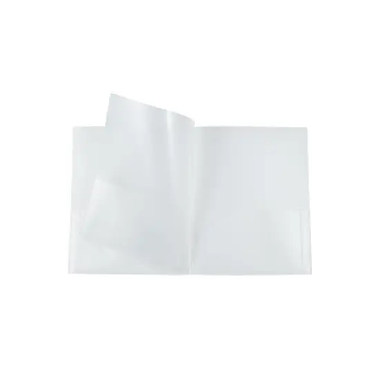 JAM Paper 4-Pocket Heavy Duty Folders Clear 2/Pack (389MP4cl) 389MP4CL image {2}
