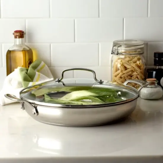 Cuisinart Classic 12" Stainless Steel Everyday Pan with Cover - 8325-30D image {2}