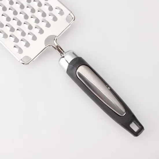 Unique Bargains Home Plastic Handle Vegetable Cheese Grater Zester Kitchen Slicers Silver Tone 1 Pc image {3}