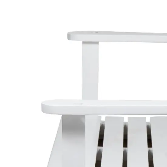 TIRAMISUBEST Stylish Porch Swing with Acacia Wood and Metal image {11}