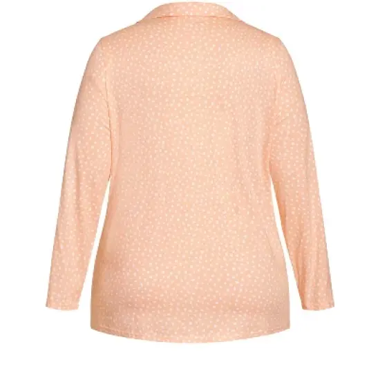 Women's Plus Size Button Through Sleep Top - Pink | AVENUE image {5}