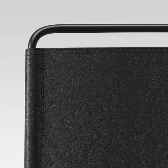 Ward Sling Metal Counter Height Barstool Black Faux Leather - Threshold&trade; image {4}