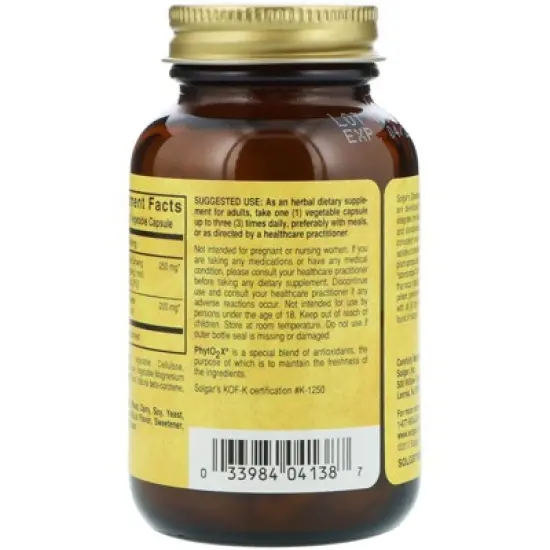 Solgar Korean Ginseng Root Extract, 60 Vegetable Capsules image {2}