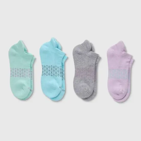 Hanes Women's 4pk Absolute Active Heel Tab No Show Socks - 5-9 image {1}