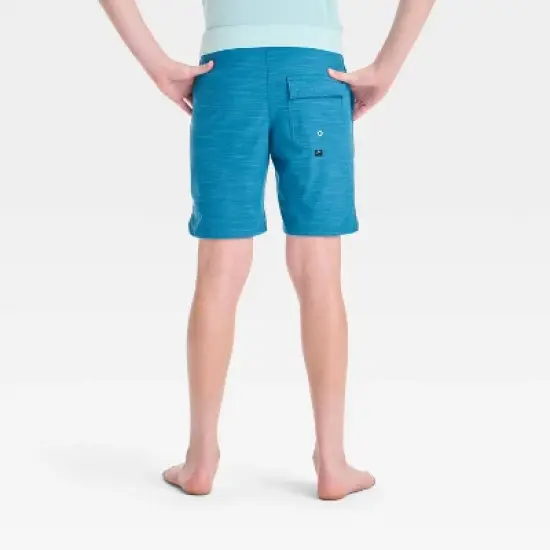 Boys' Solid Swim Shorts - art class&trade; Blue image {1}