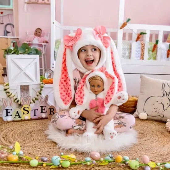 Playtime by Eimmie Easter Bunny Outfit for 18" Dolls with Matching Child Accessories image {5}