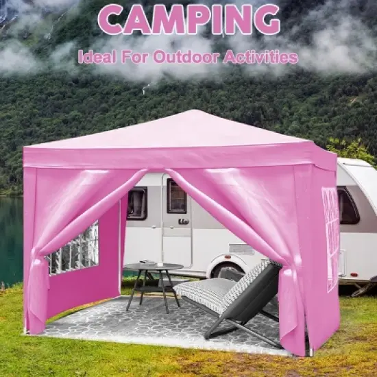 10&times;10 FT Gazebo, Portable Folding Canopy with Removable Sidewalls, UV-Resistant Gazebo, Gazebo with Weight Bag and Carry Bag-Coolbibila image {10}