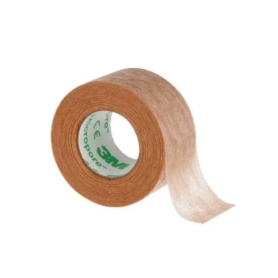 3M&trade; Micropore&trade; Surgical Tape Tan 1533-1, 1 inch x 10 yard (2,5cm x 9,1m), 12 rolls/box image {1}