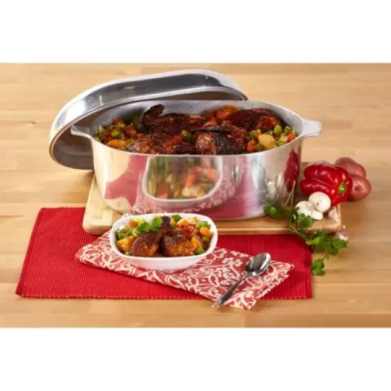 IMUSA 15" Cajun Classic Oval Aluminum Roaster image {8}